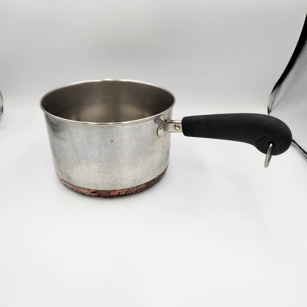 Revere Ware 3 Quart Saucepan 79 Clinton IL Copper Bottom USA VTG Bakelite Handle